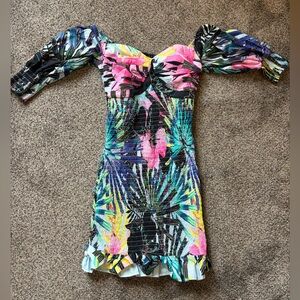 Bebe Puff Sleeve Mini Dress